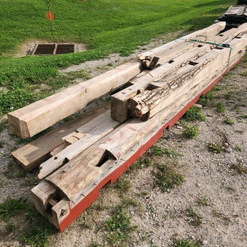 Various sized timber beams