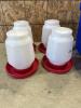 4 new 1gal poultry waterers