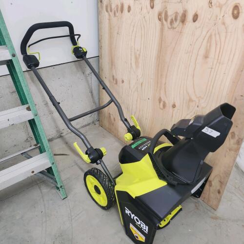 40V Ryobi snow thrower no battery or charger