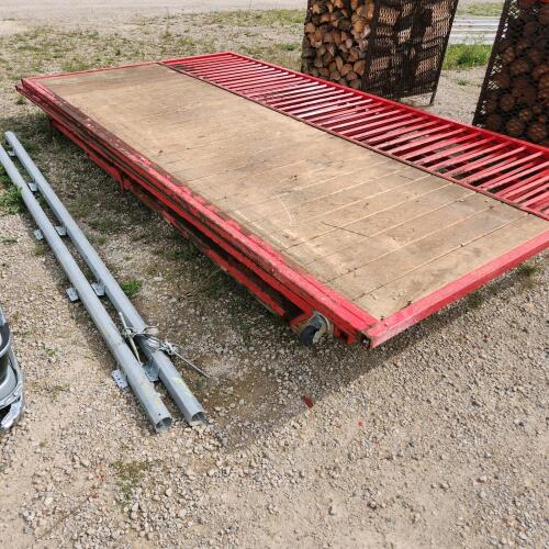 Horse stalls, barn door track 2 stall sides 154" L x80"H two stall fronts 113" Long x 80"H w rolling doors