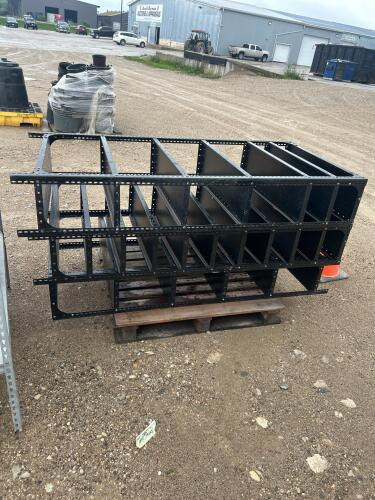 3 Metal shelves 3'W 1'D 6'H