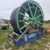 Irrigation reel missing pump and hitch w transport wheels