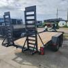 80"W 16'L Trailer w ownership, 7000lb axles, new deck, needs some rusted through cross members - 3