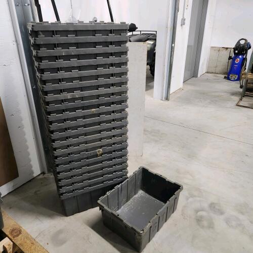 20 Plastic tubs 21"L 15"W 9"D sone tubs slight damage