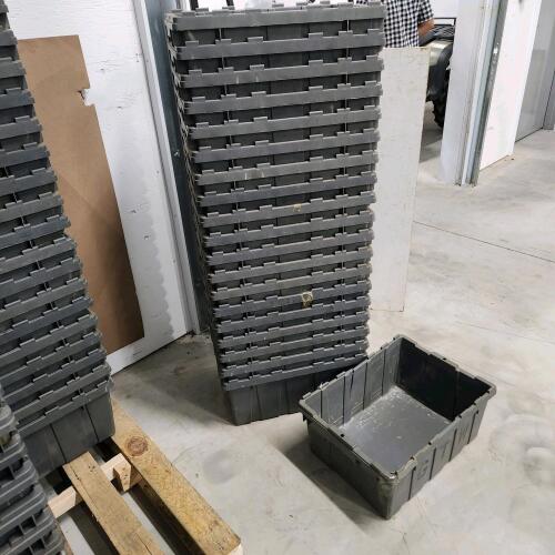 20 Plastic tubs 21"L 15"W 9"D sone tubs slight damage