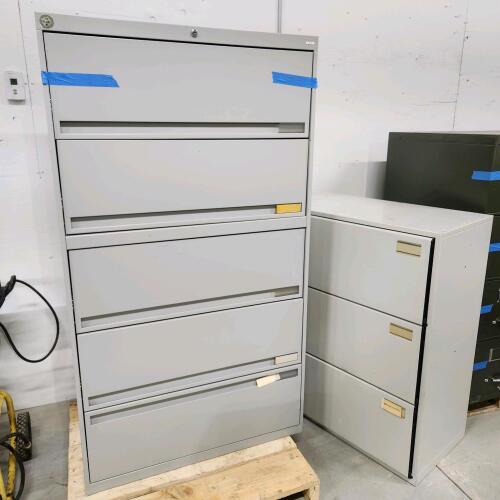 3 Drawer & 5 drawer lateral filing cabinets