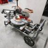 12" Ridgid working sliding mitre saw w folding stand