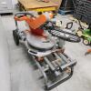 12" Ridgid working sliding mitre saw w folding stand - 2