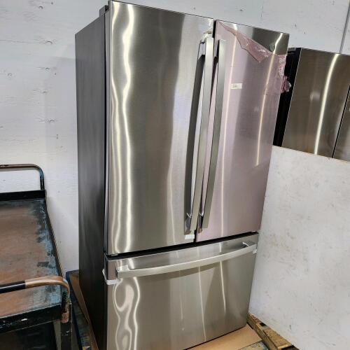 GE unused stainless fridge 36"X70"