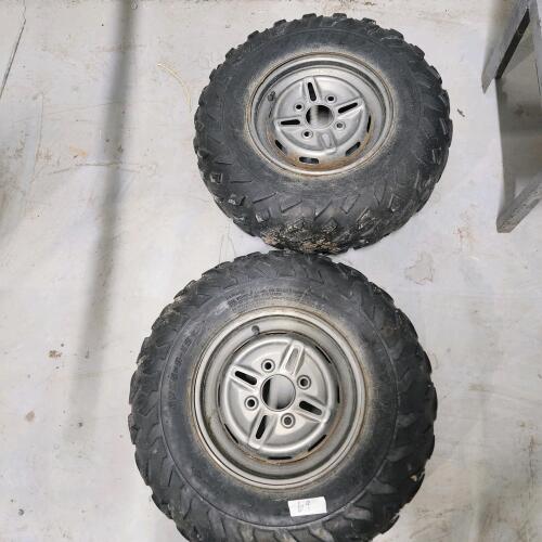 2 25x8-12 ATV wheels