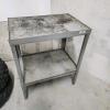 Steel framed work table 27"L 18"W 32"H
