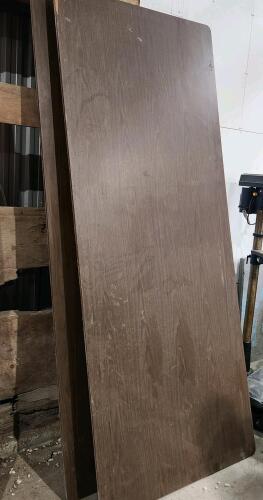 2 38"x8' Wooden folding tables