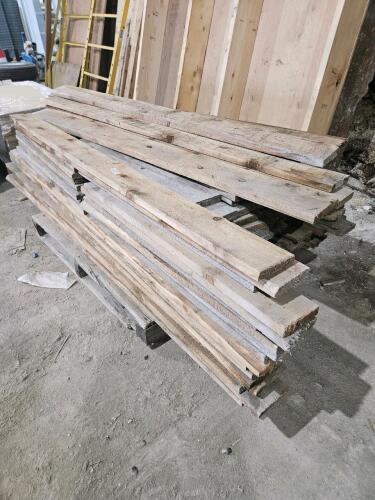 Various length up to 6' L 1"x5" dried boards,