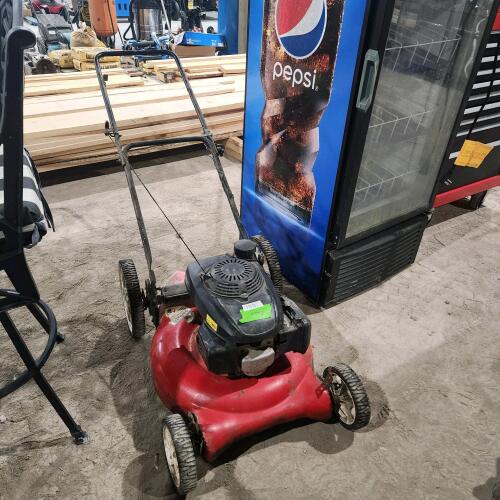 Running push mower