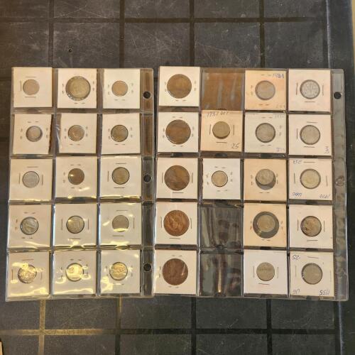 Early 1900' Canadian & foreign coins