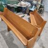 2 9' Oak church benches