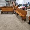 103", 80" Oak church benches missing one end