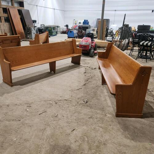 2 104" Oak short benches