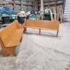 2 80" Oak church benches missing one end