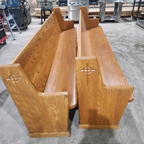 2 103" Oak chuch benches