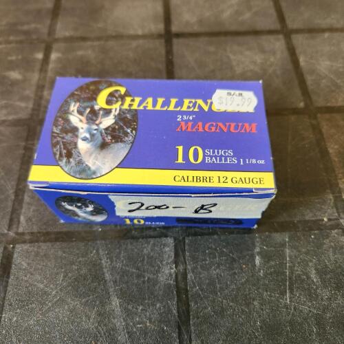 10 12ga shotgun slugs, PAL required