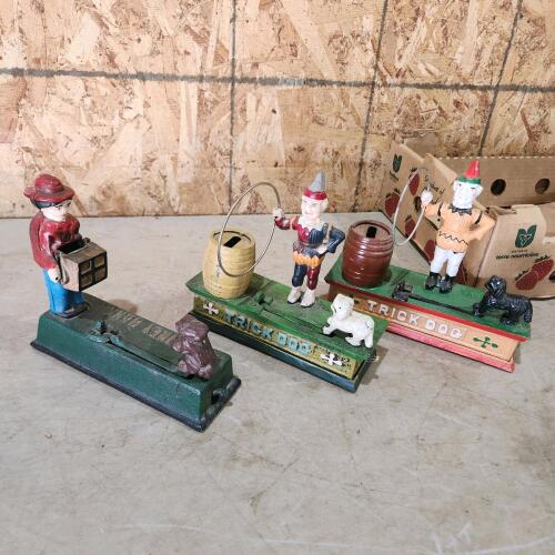 Cast coin banks
