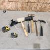 Hammers, tape measures