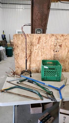 Cane, claw, saws