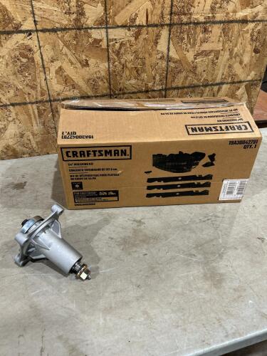 Lawn mower deck spindle, 54&rdquo; craftsman mulching kit