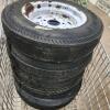 4 5.30-12 Trailer wheels, tires shot