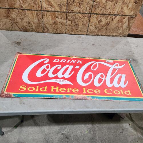 36"x15" Coca-Cola metal sign