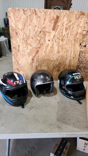 3 Large & xl Motor bike helmets
