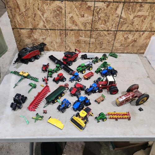 Assorted metal farm toys