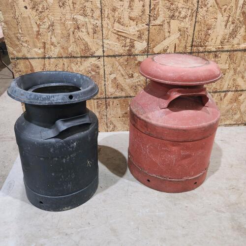 2 Vintage milk cans