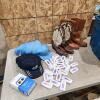 Hats, cowboy boots, polaroid camera, usb drives