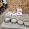 4 Various sized pet bowls