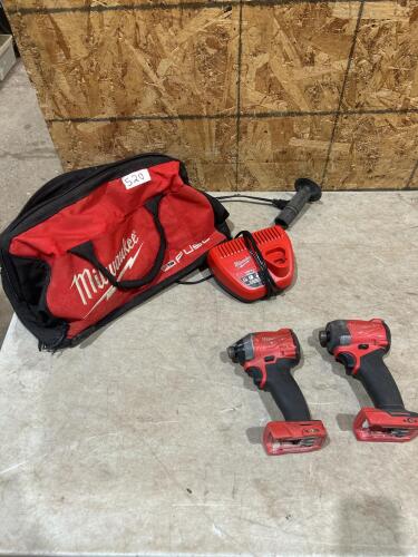 Milwaukee M18 fuel impact drivers untested as is, M12 charger