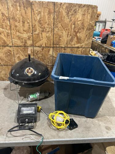 30W LED light, trouble light, 60amp plug, charcoal bbq