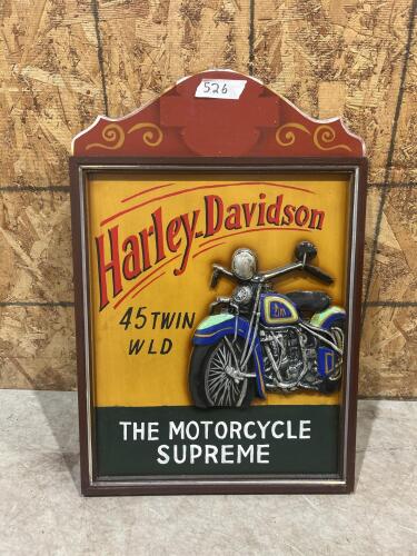 24&rdquo;x16&rdquo; Harley Davidson wooden sign