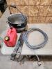 Cauldron, gas can, gate hinges, heating element