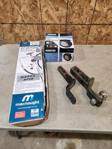Barrel pump needs hose, 8" gate wheel, hitches