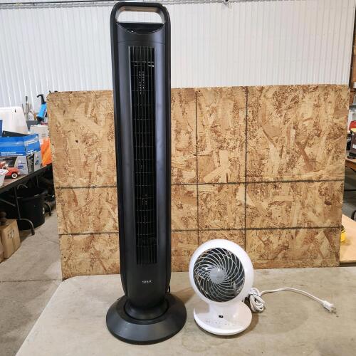 Tower fan, desk fan