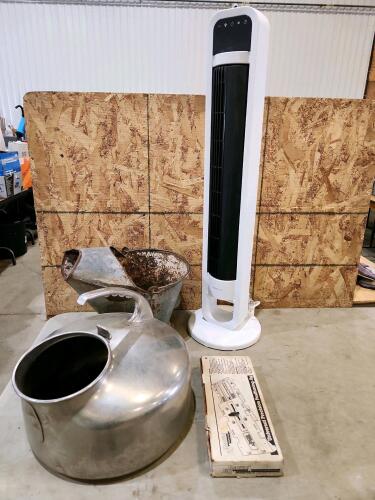 Surgeilker, ash bucket, multipurpose jig, tower fan