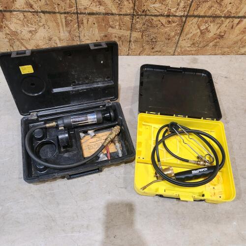 Coolant pressure tester, unused brazing torch