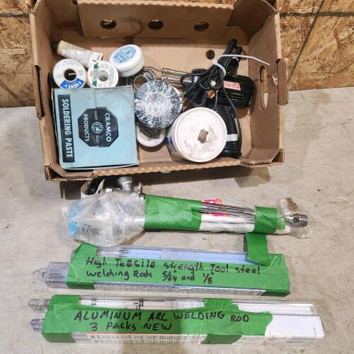 Low amp welding rods, soldering supplies