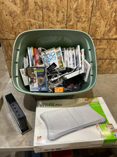 Wii w remotes, games & Wii Fit pad