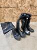 Sz 6 CSA steel toed rubber boots, Sz 5 steel toe rubber boots