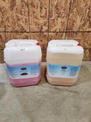 2 Part jugs of automotive cleaner