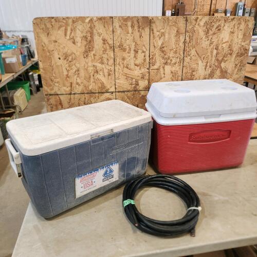 2 Coolers, 24' 10 ga wire