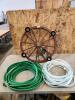 Wagon wheel light fixture, hoses